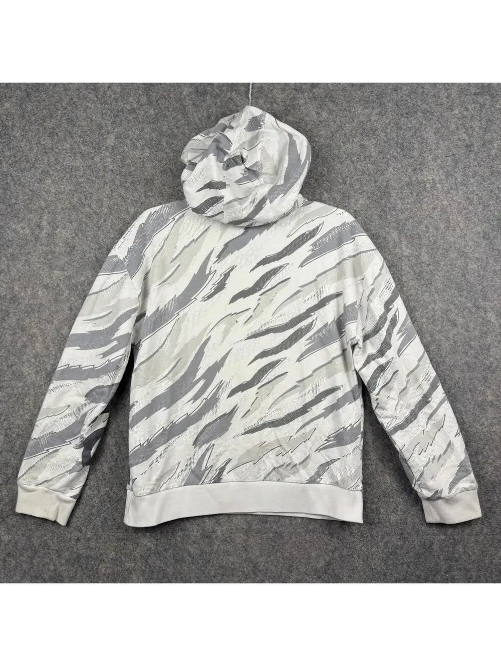 Adidas Youth Lightweight Hoodie White Gray Jungle Camo Size XL 16-18 EUC 010